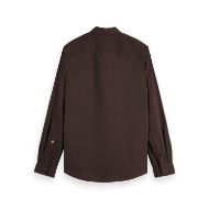 Снимка на SCOTCH&SODA MEN'S STRIPED SLIM FIT POPLIN SHIRT IN DARK BROWN 2