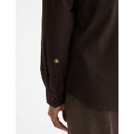 Снимка на SCOTCH&SODA MEN'S STRIPED SLIM FIT POPLIN SHIRT IN DARK BROWN 6