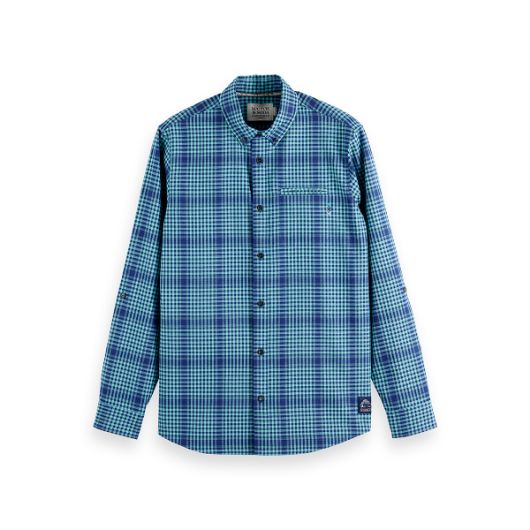 Show details for SCOTCH&SODA MEN'S SHADOW-CHECK DOUBLE-FACED SHIRT IN MULTICOLOUR 3 - FanPoint Picture of SCOTCH&SODA MEN'S SHADOW-CHECK DOUBLE-FACED SHIRT IN MULTICOLOUR 3