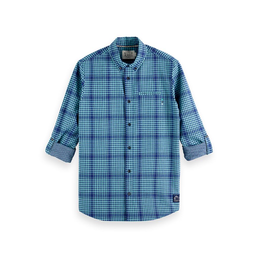 Снимка на SCOTCH&SODA MEN'S SHADOW-CHECK DOUBLE-FACED SHIRT IN MULTICOLOUR