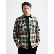 Снимка на SCOTCH&SODA MEN'S ABSTRACT CHECK RELAXED FIT SHIRT IN GREEN 4