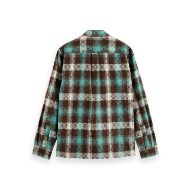 Снимка на SCOTCH&SODA MEN'S ABSTRACT CHECK RELAXED FIT SHIRT IN GREEN 2