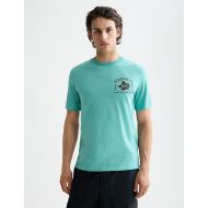 Снимка на SCOTCH&SODA MEN'S REGULAR FIT FRONT + BACK AW T-SHIRT IN DARK GREEN 4