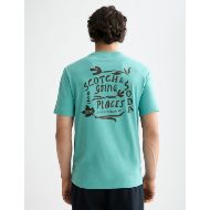 Снимка на SCOTCH&SODA MEN'S REGULAR FIT FRONT + BACK AW T-SHIRT IN DARK GREEN 5