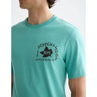 Снимка на SCOTCH&SODA MEN'S REGULAR FIT FRONT + BACK AW T-SHIRT IN DARK GREEN 6