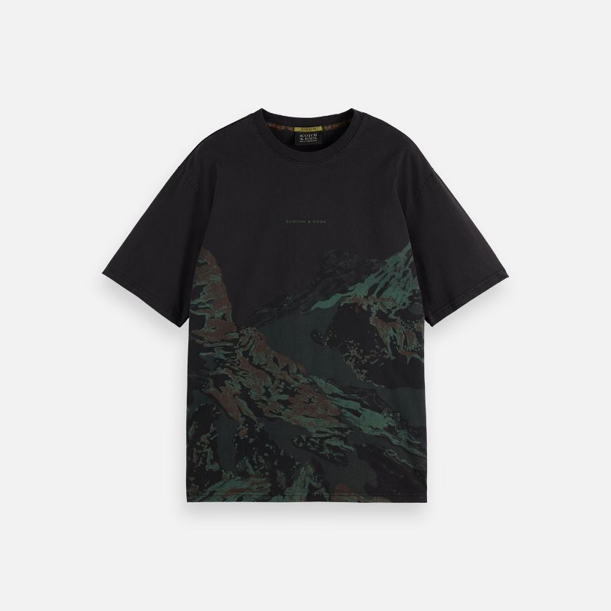 Снимка на SCOTCH&SODA MEN'S LOOSE FIT OVERDYED AW T-SHIRT IN DARK GREY