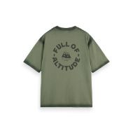 Снимка на SCOTCH&SODA MEN'S LOOSE FIT GARMENT DYE AW T-SHIRT IN DARK GREEN 2
