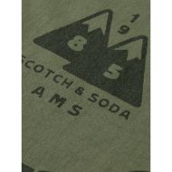 Снимка на SCOTCH&SODA MEN'S LOOSE FIT GARMENT DYE AW T-SHIRT IN DARK GREEN 3