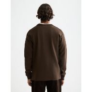 Снимка на SCOTCH&SODA MEN'S MERINO DOUBLE FACE DROPPED SHOULDER CREWNECK IN DARK BROWN 5