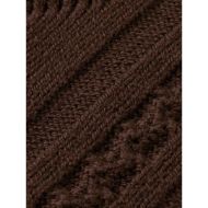 Снимка на SCOTCH&SODA MEN'S V-NECK CHUNKY CABLE LOOSE FIT PULLOVER IN DARK BROWN 3