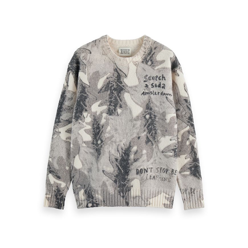 Picture of SCOTCH&SODA MEN'S PRINTED DROPPED SHOULDER PULLOVER IN MULTICOLOUR