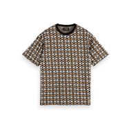 Снимка на SCOTCH&SODA MEN'S RELAXED FIT JACQUARD T-SHIRT IN MULTICOLOUR 1