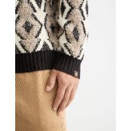 Picture of SCOTCH&SODA MEN'S ARGYLES JACQUARD DROPPED SHOULDER PULLOVER IN MEDIUM BROWN 6
