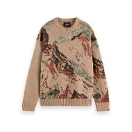 Picture of SCOTCH&SODA MEN'S MOUNTAIN LOOSE FIT PULLOVER IN MEDIUM BROWN 1