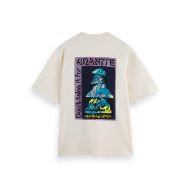 Снимка на SCOTCH&SODA MEN'S LOOSE FIT FRONT AND BACK ARTWORK T-SHIRT IN WHITE 2