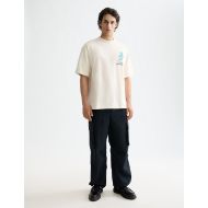 Снимка на SCOTCH&SODA MEN'S LOOSE FIT FRONT AND BACK ARTWORK T-SHIRT IN WHITE 6