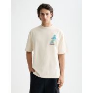 Снимка на SCOTCH&SODA MEN'S LOOSE FIT FRONT AND BACK ARTWORK T-SHIRT IN WHITE 4