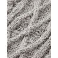 Снимка на SCOTCH&SODA WOMEN'S CABLE STITCH SPENCER IN LIGHT GREY MELANGE 3