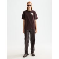 Снимка на SCOTCH&SODA WOMEN'S ARTWORK LOOSE FIT T-SHIRT IN CHOCOLATE PLUM 7