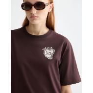 Снимка на SCOTCH&SODA WOMEN'S ARTWORK LOOSE FIT T-SHIRT IN CHOCOLATE PLUM 6