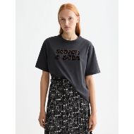 Снимка на SCOTCH&SODA WOMEN'S LOOSE FIT T-SHIRT WITH LEOPARD ARTWORK IN METEORITE 4