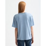 Снимка на SCOTCH&SODA WOMEN'S LOOSE FIT T-SHIRT WITH LEOPARD ARTWORK IN FADED DENIM 5
