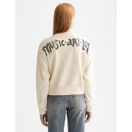 Picture of SCOTCH&SODA WOMEN'S WASHED ARTWORK LOOSE FIT SWEATER IN EGGNOG 5