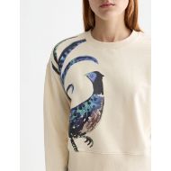 Picture of SCOTCH&SODA WOMEN'S WASHED ARTWORK LOOSE FIT SWEATER IN EGGNOG 6