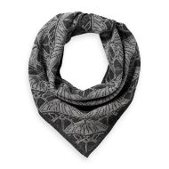 Снимка на SCOTCH&SODA WOMEN'S JACQUARD KNITTED TRIANGLE SCARF IN SILVER/GUNMETAL 1