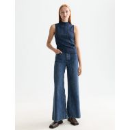 Снимка на SCOTCH&SODA WOMEN'S METALLIC POINTELLE KNITTED TANK IN METEORITE/PEACOAT METALLIC 7