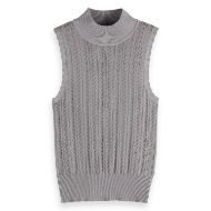Снимка на SCOTCH&SODA WOMEN'S METALLIC POINTELLE KNITTED TANK IN SILVER 1