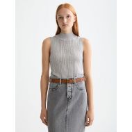 Снимка на SCOTCH&SODA WOMEN'S METALLIC POINTELLE KNITTED TANK IN SILVER 4