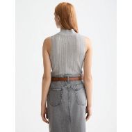 Снимка на SCOTCH&SODA WOMEN'S METALLIC POINTELLE KNITTED TANK IN SILVER 5