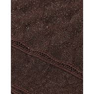 Снимка на SCOTCH&SODA WOMEN'S METALLIC POINTELLE PULLOVER IN CHOCOLATE PLUM METALLIC 3