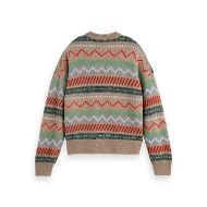 Снимка на SCOTCH&SODA WOMEN'S FAIR ISLE RELAXED PULLOVER IN TANNIN MELANGE 2