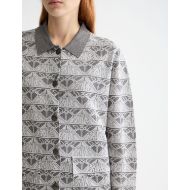 Снимка на SCOTCH&SODA WOMEN'S JACQUARD KNITTED JACKET IN SILVER/GUNMETAL 6