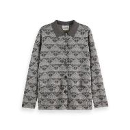 Снимка на SCOTCH&SODA WOMEN'S JACQUARD KNITTED JACKET IN SILVER/GUNMETAL 1