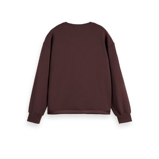 Показвай детайлите за SCOTCH&SODA WOMEN'S MODAL SWEATER IN CHOCOLATE PLUM 2 - FanPoint Снимка на SCOTCH&SODA WOMEN'S MODAL SWEATER IN CHOCOLATE PLUM 2