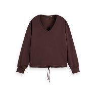 Picture of SCOTCH&SODA WOMEN'S MODAL SWEATER IN CHOCOLATE PLUM 1