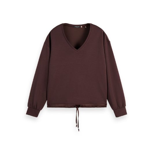 Показвай детайлите за SCOTCH&SODA WOMEN'S MODAL SWEATER IN CHOCOLATE PLUM 1 - FanPoint Снимка на SCOTCH&SODA WOMEN'S MODAL SWEATER IN CHOCOLATE PLUM 1