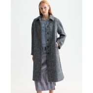 Picture of SCOTCH&SODA WOMEN'S WOOL BLEND CARCOAT IN CHARCOAL/ FADED DENIM HERRINGBONE 6