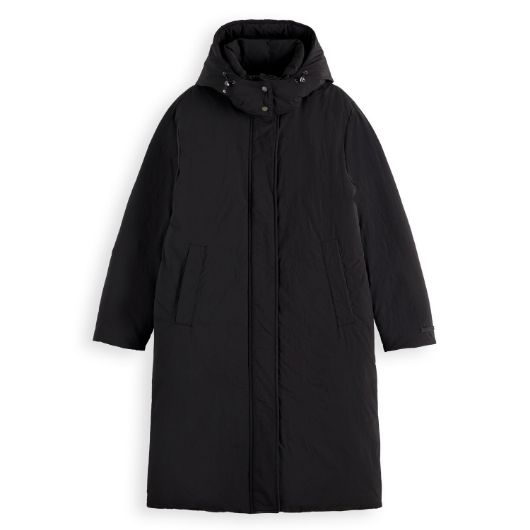 Показвай детайлите за SCOTCH&SODA WOMEN'S CLEAN LONGLINE PUFFER IN METEORITE 1 - FanPoint Снимка на SCOTCH&SODA WOMEN'S CLEAN LONGLINE PUFFER IN METEORITE 1