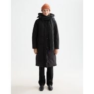 Picture of SCOTCH&SODA WOMEN'S CLEAN LONGLINE PUFFER IN METEORITE 8