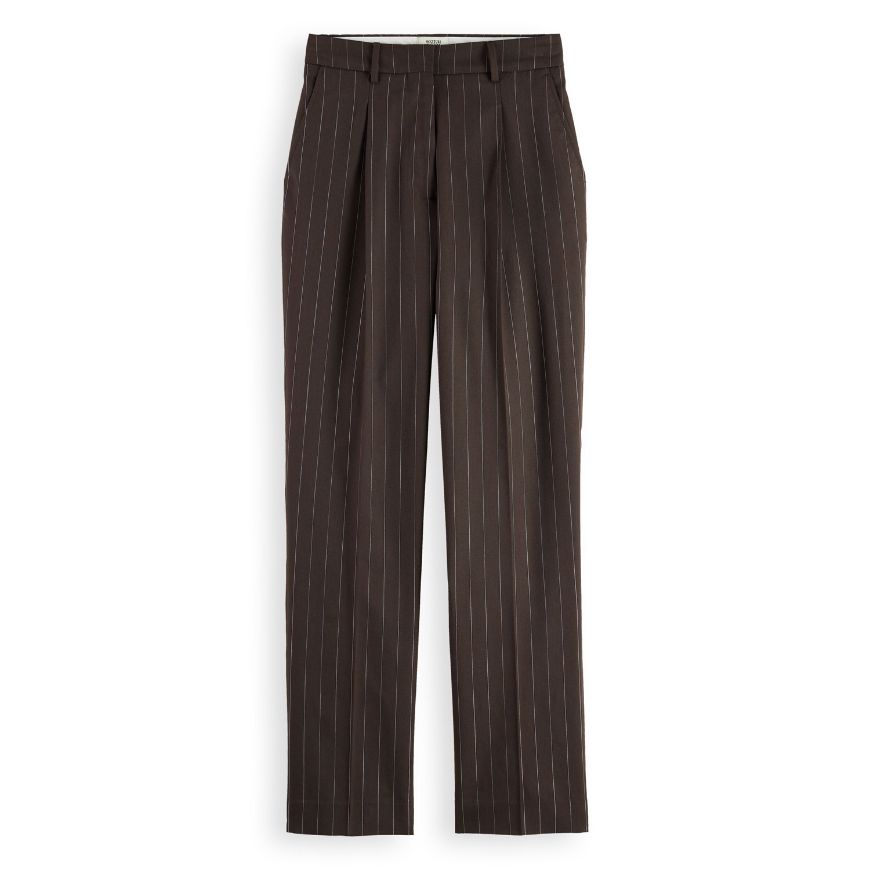 Снимка на SCOTCH&SODA WOMEN'S ROBYN - HIGH RISE RELAXED TAPERED LEG IN CHOCOLATE PLUM