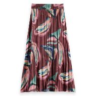 Снимка на SCOTCH&SODA WOMEN'S CRINKLE PLEAT MIDI SKIRT IN ABSTRACT MOUNTAIN 2