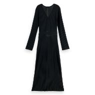 Снимка на SCOTCH&SODA WOMEN'S SKINNY RIB KNITTED WRAP DRESS IN METEORITE 2
