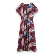 Снимка на SCOTCH&SODA WOMEN'S DRAWSTRING MAXI DRESS IN ABSTRACT MOUNTAIN 2