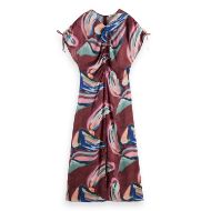 Снимка на SCOTCH&SODA WOMEN'S DRAWSTRING MAXI DRESS IN ABSTRACT MOUNTAIN 1