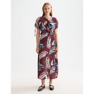 Снимка на SCOTCH&SODA WOMEN'S DRAWSTRING MAXI DRESS IN ABSTRACT MOUNTAIN 4