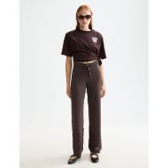 Снимка на SCOTCH&SODA WOMEN'S METALLIC POINTELLE KNITTED TROUSER IN CHOCOLATE PLUM METALLIC 7